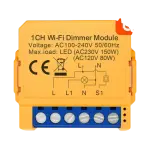 Módulo de Interruptor Inteligente DMS16 - 2 Tuya (Amarelo) - AVATTO