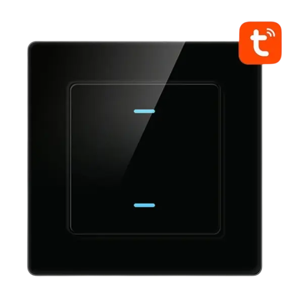 Interruptor Inteligente N - TS10 - B2 2 Canais WiFi Tuya (Preto) - AVATTO