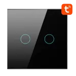 Interruptor Inteligente TS02 - EU - B2 2 Canais WiFi Tuya (Preto) - AVATTO