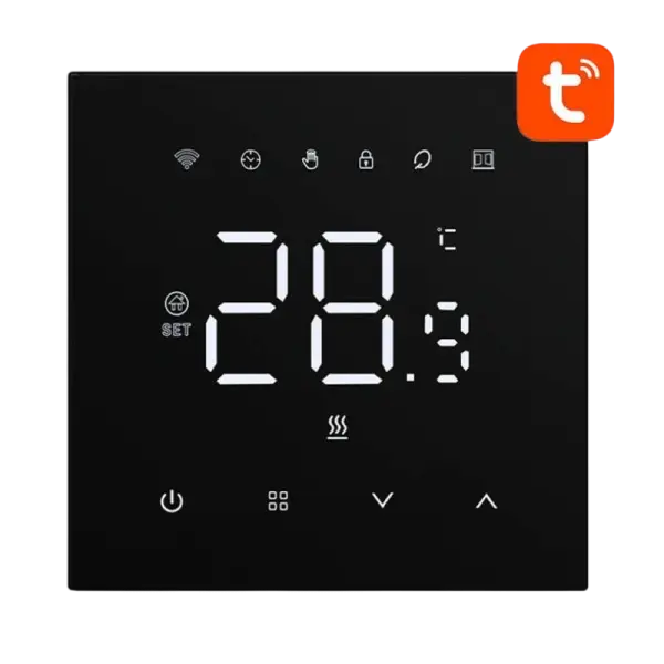Termostato Aquecimento Elétrico Inteligente WT410 - BH - 3A - B 3A WiFi Caldeira a Gás (Preto) - AVATTO