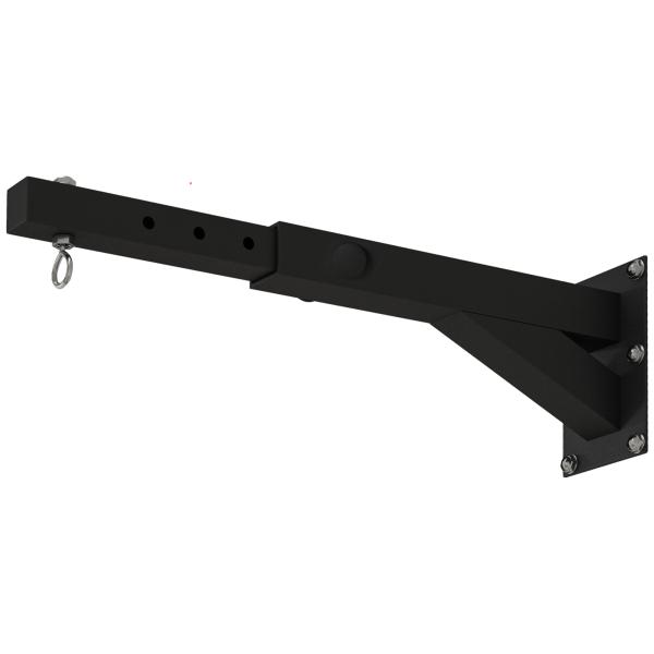 Suporte para Saco de Boxe de Parede com Distância Ajustável de 45 - 65 cm Gancho Giratório de 360° e Correntes Preto