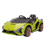 Carro Elétrico Infantil Lamborghini SIAN 12V para Crianças de 3 - 8 anos com Controle Remoto Abertura da Porta Música MP3 USB e Faróis 108x62x40 cm Verde
