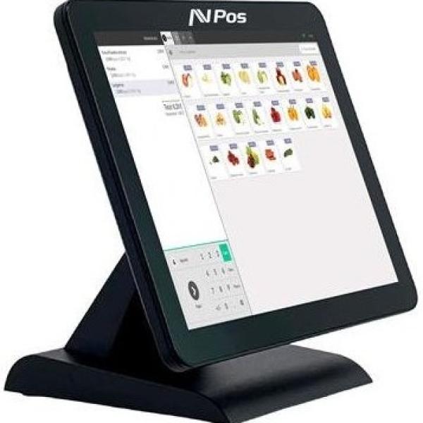 POS Monitor Tátil 15 K2000 Slim Intel Core i3 8GB/128GB SSD + Windows 11 Pro (Preto) - AVPOS