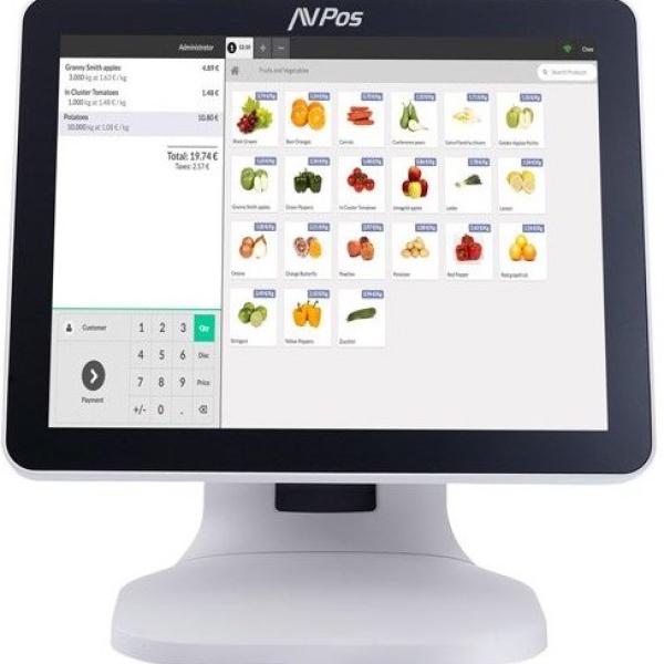 Monitor Tátil POS 15 Intel Core I7 8GB/128GB SSD Wifi RS232 (Branco) - AVPOS
