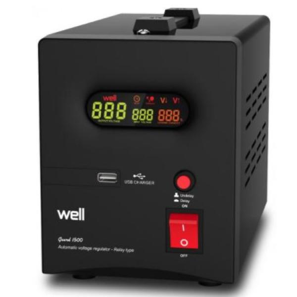 Estabilizador Automático Tensão 1500VA/900W c/ USB - WELL