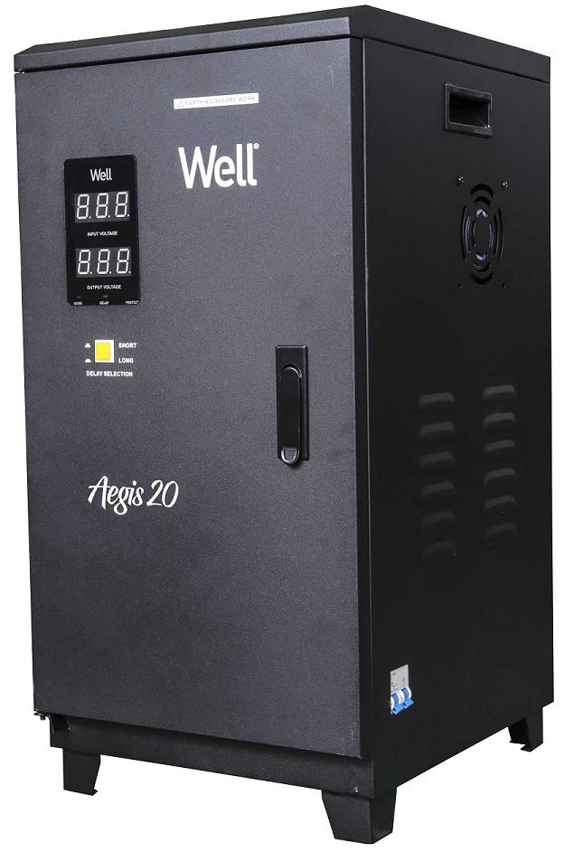 Estabilizador Automático de Tensão Monofásico 20KVA c/ Servo Motor - WELL