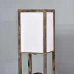 Candeeiro de Pé de Madeira com 3 Prateleiras para Lâmpada E27 Potência Máx. 40W 26x26x160 cm Marrom Rústico