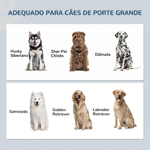 Comedouro Elevado para Cães com 2 Tigelas em Aço Inoxidável 2x2 L, Arrumação 37 L e 2 Portas com Trincos, Branco