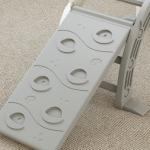 Escalada para Crianças de 18 - 48 Meses 4 em 1 com Arco de Escalada Baloiço Rampa e Escorrega 164x70x57 cm Cinza e Branco