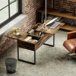 Mesa de Centro Elevatória com Bancada Deslizante Fecho Suave e Espaço Oculto de Arrumação 100x45x67 cm Castanho Rústico