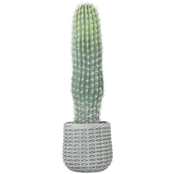Cacto Artificial 66 cm, Planta Artificial Decorativa com Vaso para Decoração de Interiores Verde
