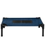 Cama para Animais de Estimação Cama Elevada para Cães Gatos Portátil Tecido Transpirável para Exterior Interior 64x46x18cm Azul