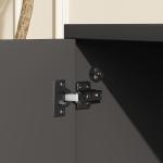 Móvel de TV com Rodas para Televisores até 42 Polegadas com 1 Porta 2 Compartimentos Abertos Prateleira 80x45x41 cm Preto