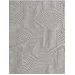 Tapete Sala de Estar 160x230 cm Tapete Pelo Curto Estilo Moderno Base Antiderrapante Tecida à Máquina Cinzento
