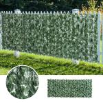 Vedação Artificial em Rolo 3,1,5m Vedação de Privacidade para Balcão Jardim Exterior Planta Decorativa de Parede PE Verde
