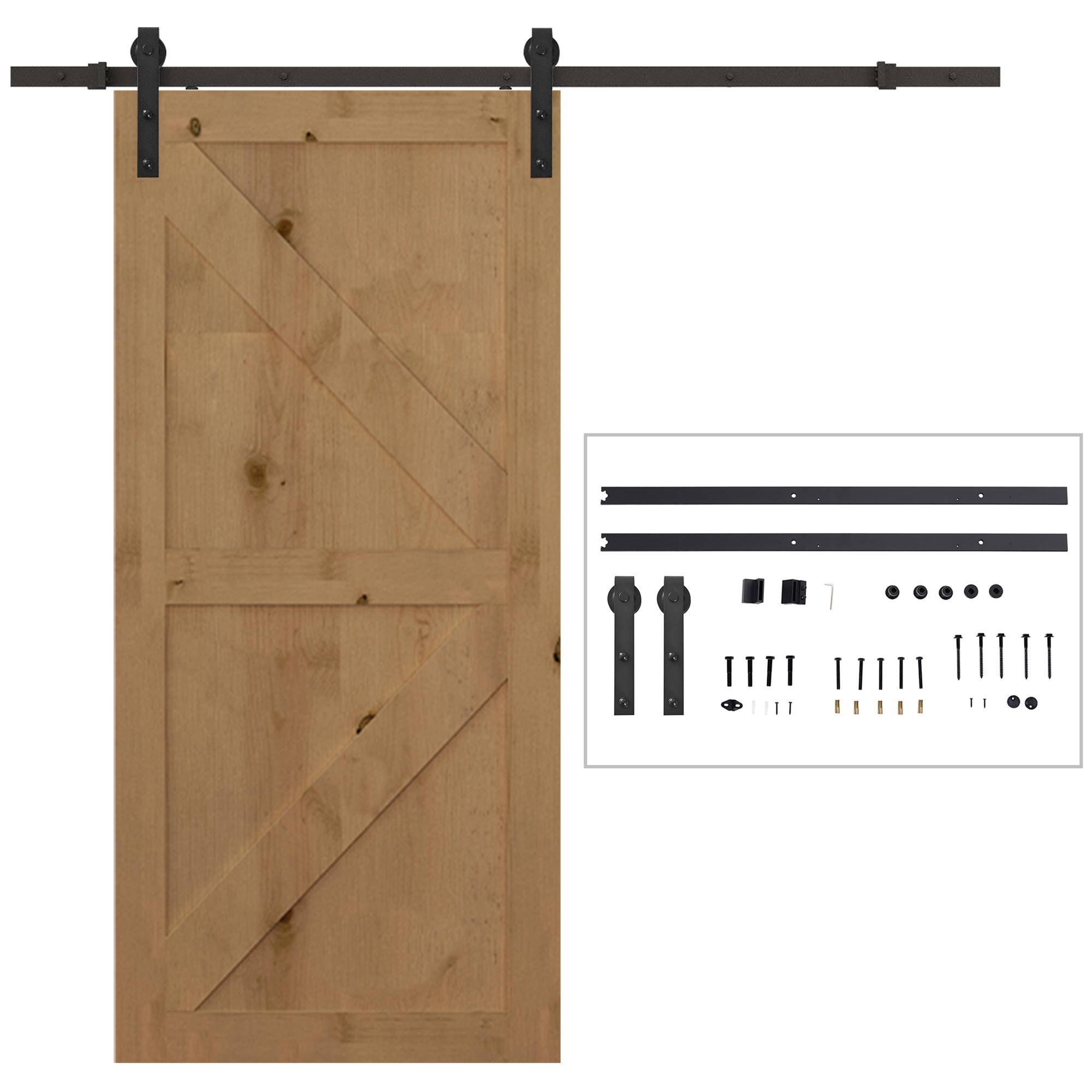 Kit de acessórios para porta de correr deslizante Conjunto de peças de metal Trilhos de rolo de aço carbono
