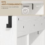 Sapateira Estreito com 2 Compartimentos Rebatíveis Prateleiras Ajustáveis para 12 Pares para Espaços Pequenos 106,7x26x116cm Branco