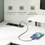 Mesa de Canto para Computador Amplo Espaço de Arrumação com 4 Gavetas 155x112x91,5 cm Branco