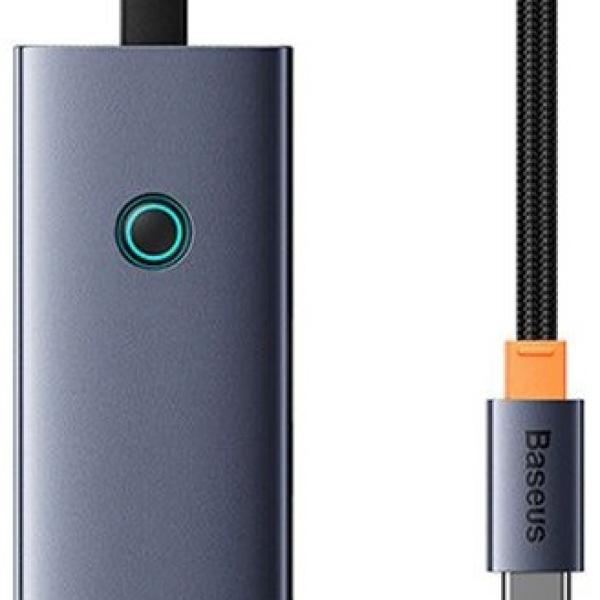 Adaptador Hub 4 - EM - 1 UltraJoy Series USB - C (Cinza) - BASEUS