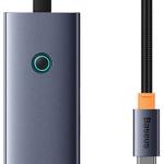 Adaptador Hub 4 - EM - 1 UltraJoy Series USB - C (Cinza) - BASEUS