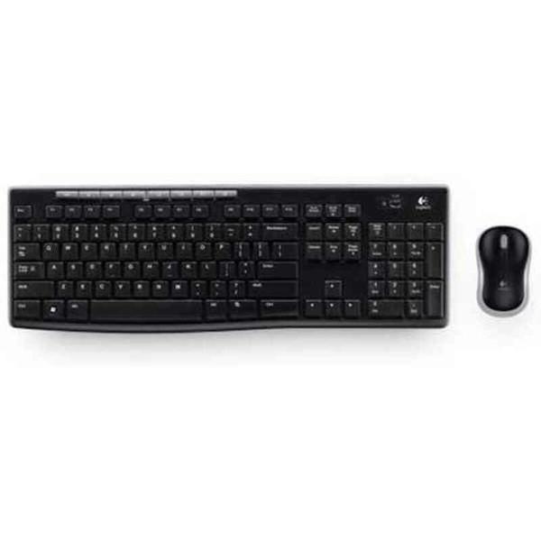 Teclado e Rato Logitech LGT-MK270-US Preto QWERTY Qwerty US