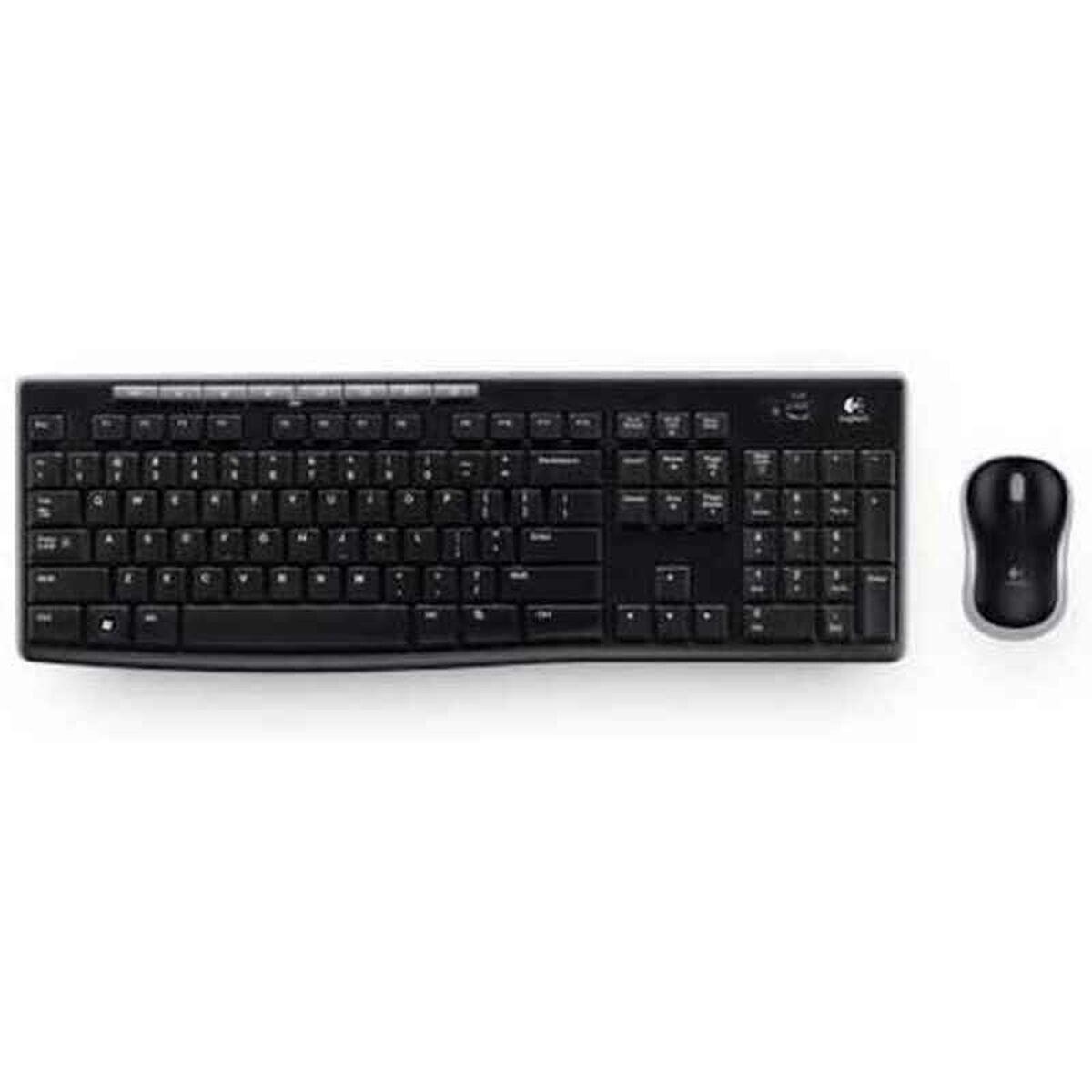 Teclado e Rato Logitech LGT-MK270-US Preto QWERTY Qwerty US