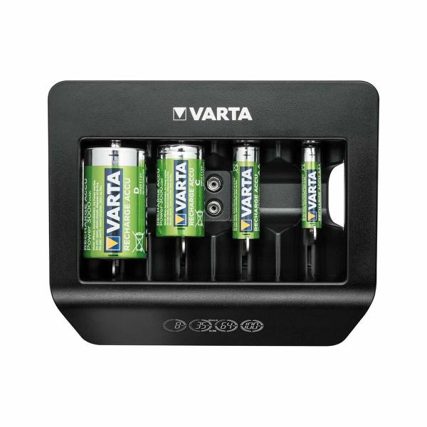Carregador de pilhas Varta LCD Universal Charger+ Tipo C Tipo D 1600 mAh 100-240 V