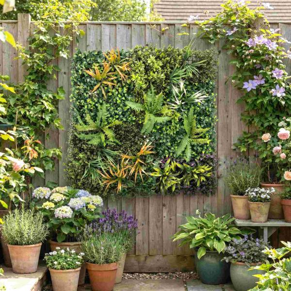 Sebe Artificial para Ocultação de Jardim em Rolo 1x1 m Vedação de Privacidade de Hera Artificial para Varanda Exterior