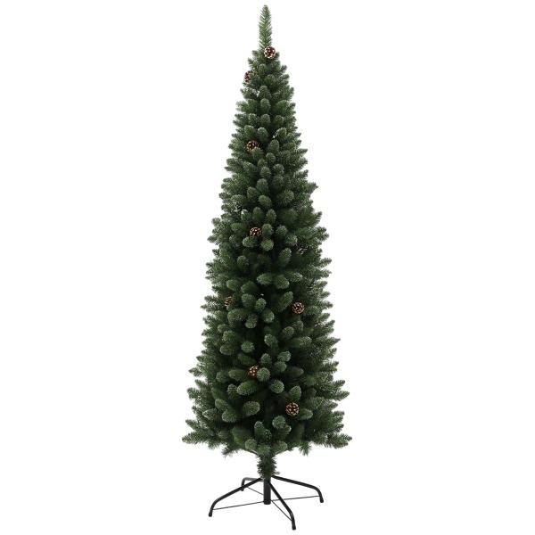 Árvore de Natal 180 cm Árvore de Natal Artificial com 618 Ramos e Suporte de Metal Árvore de Natal para Interior Verde