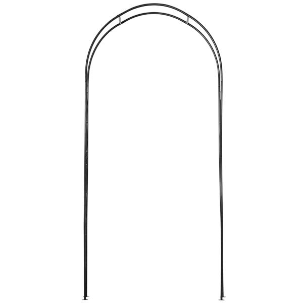 Arco de Jardim de Metal Arco Decorativo com Desenho de Treliça para Plantas Trepadeiras para Decoração 114x30x230 cm Preto