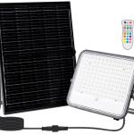 Projetor LED 150W RGB c/ Painel Solar + Comando