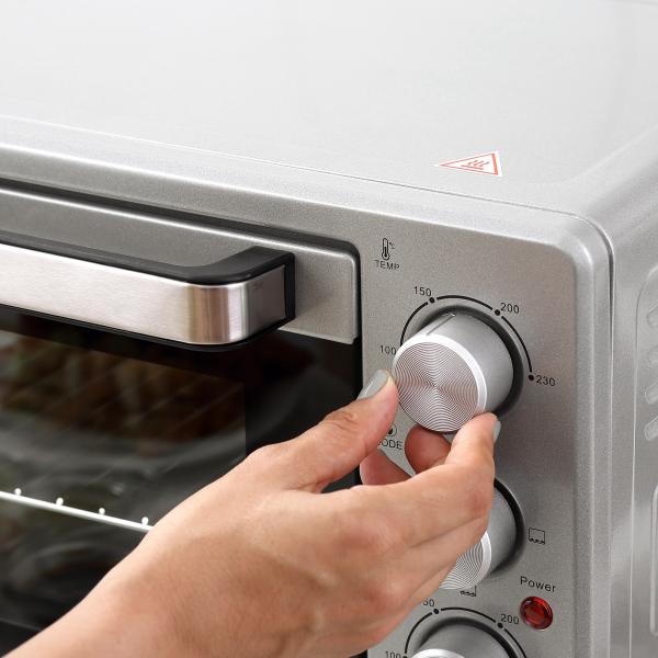 Mini Forno 32L 16000 com 3 Modos de Aquecimento Temperatura até 230 °C Temporizador 52,2x38,1x33,5 cm Prata