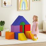 Conjunto de 11 Blocos de Espuma para Crianças Brinquedo de Aprendizagem para Crianças 1 - 3 Anos 50x50x25 cm Multicor
