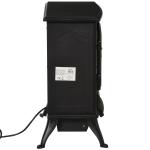 Lareira Elétrica Portátil 1000/2000W com Efeito de Chama Realista Termostato para Ambientes entre 15 - 20m² 45x28x54cm Preto