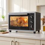 Mini Forno Elétrico de Bancada 46 L com Convecção Espeto Giratório e Temporizador 1800 W