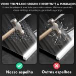 Espelho de Casa de Banho com Luz LED 70x50 cm 3 Cores de Luz Função Antiembaciamento Função de Memória IP44 Prata