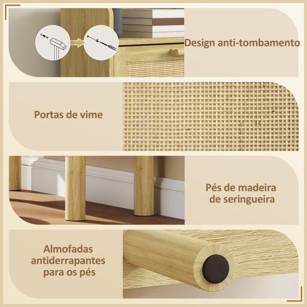 Sapateira com 3 Gavetas Rebatíveis e Prateleira Aberta para 12 - 18 Pares de Sapatos 65x24,5x153 cm Carvalho