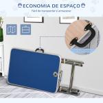 Mesa de Tosquia para Cães com Bancada Antiderrapante Alça e Braço com Altura Ajustável 72x45x74 - 81 cm Azul