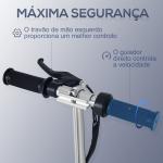 Trotinete Elétrica Dobrável para Crianças e Adolescentes acima de 7 Anos Velocidade de 10km/h Trotinete Elétrica com Guiador Ajustável e Freios Carga Máxima 50kg 78x37x89 - 95cm Rosa