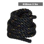 Corda de Batalha Ø38 mm Comprimento 9 m Battle Rope para Exercícios Fitness Crossfit Ultra - Resistente Preto e Amarelo
