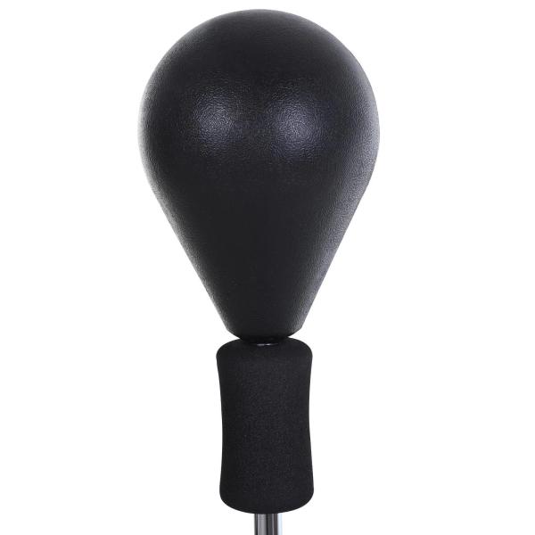 Punching Ball Ajustável em Altura com Base Recarregável Punching Ball de Boxe com Suporte e Luvas Ø48x136 - 154 cm Preto