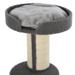 Arranhador para Gatos Altura 91 cm de 3 Níveis com Ninho Plataforma e Poste de Sisal 45x45x91 cm Cinza