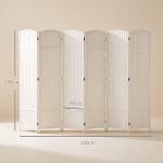 Biombo de 6 Painéis Separador de Ambientes Dobrável 240x170 cm para Sala de Estar Dormitório Escritório Branco