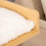 Árvore para Gatos de 2 Níveis com Caverna Superior Postes Arranhadores de Sisal Natural Almofadas Laváveis e Bola de Brinquedo 35x35x81cm Carvalho