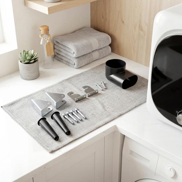 Máquina de Secar Roupa 4 kg 800W com Função Anti - Vincos Esterilização 5 Programas Carga Frontal 48x40x56 cm Branco