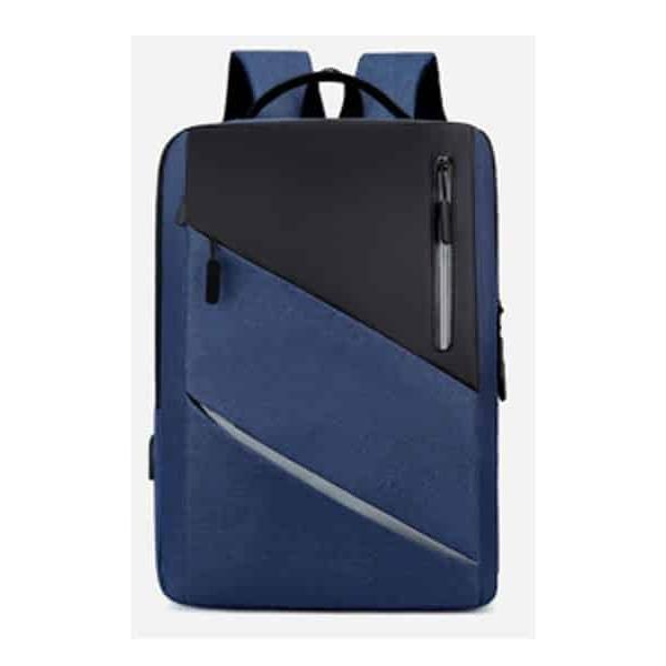 Mochila Azul Novoteck BAG-011 com Design Elegante e Porta USB