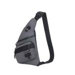 Sling Bag Cinzento Novoteck BAG-023 com Design Moderno e Funcionalidade USB