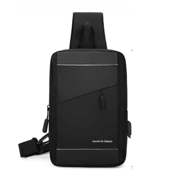 Mochila Compacta Negro Novoteck BAG-024 com Estilo Urbano e Carregamento USB