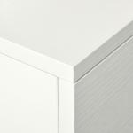 Conjunto de 2 mesas secretária para escritório com rodas 2 gavetas 100x36x88 cm Branco
