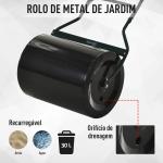 Rolo de jardim 30L de aço preenchido com água ou areia 32x40cm Cabo destacável